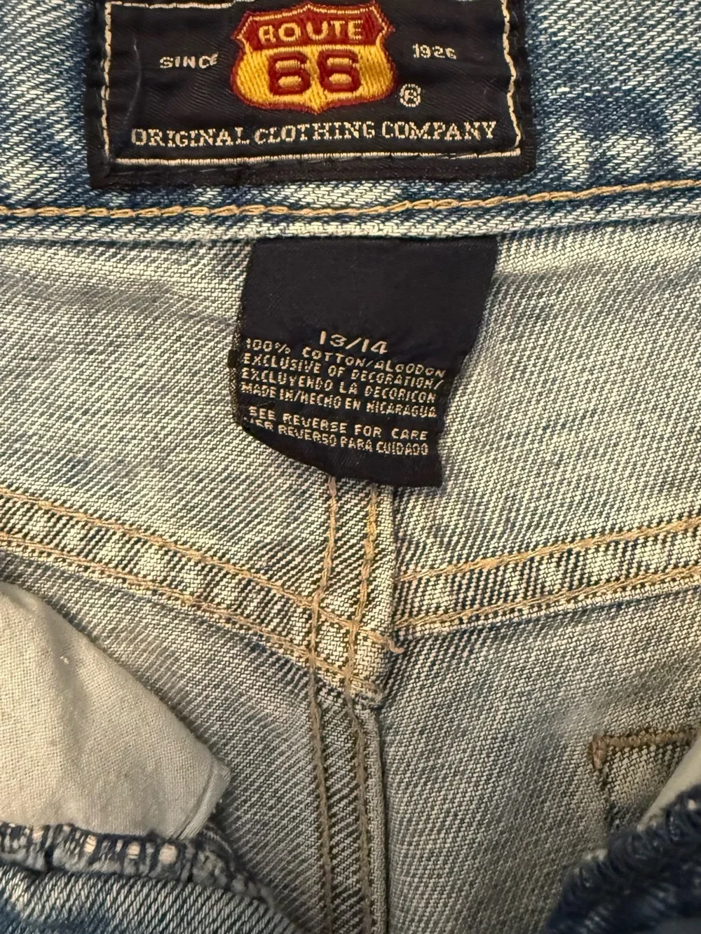 Route 66 Women’s Y2K Light Wash High Rise Mom Jeans Size 13/14 Cropped Denim